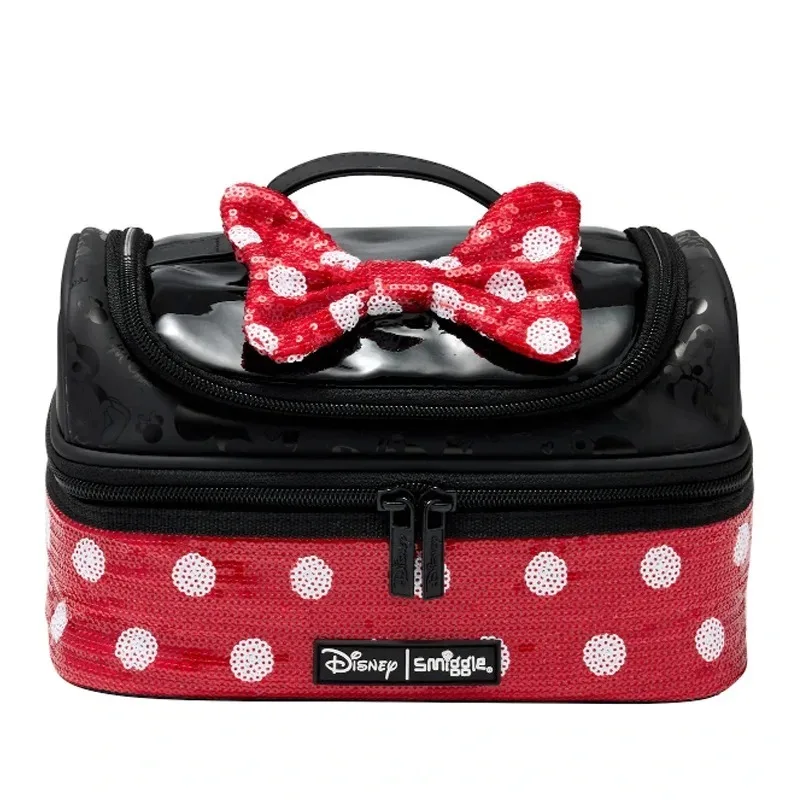 Oryginalny Australia Smiggle Disney Minnie Mouse plecak tornister studencki pudełko na artykuły biurowe torba na drugie śniadanie automatyczny