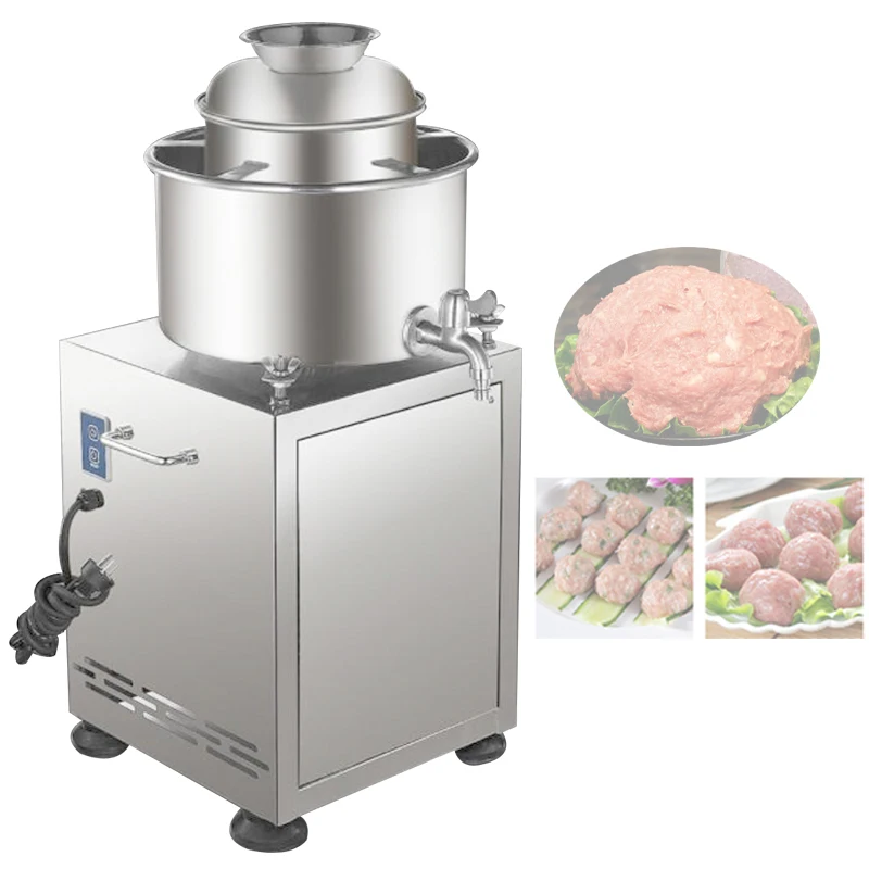 Heavy Duty Meat Slurry Machine Stainless Steel Commercial Grinder Blender For Lean Meat Balls Ham Sausage Fruit Puree Mixing