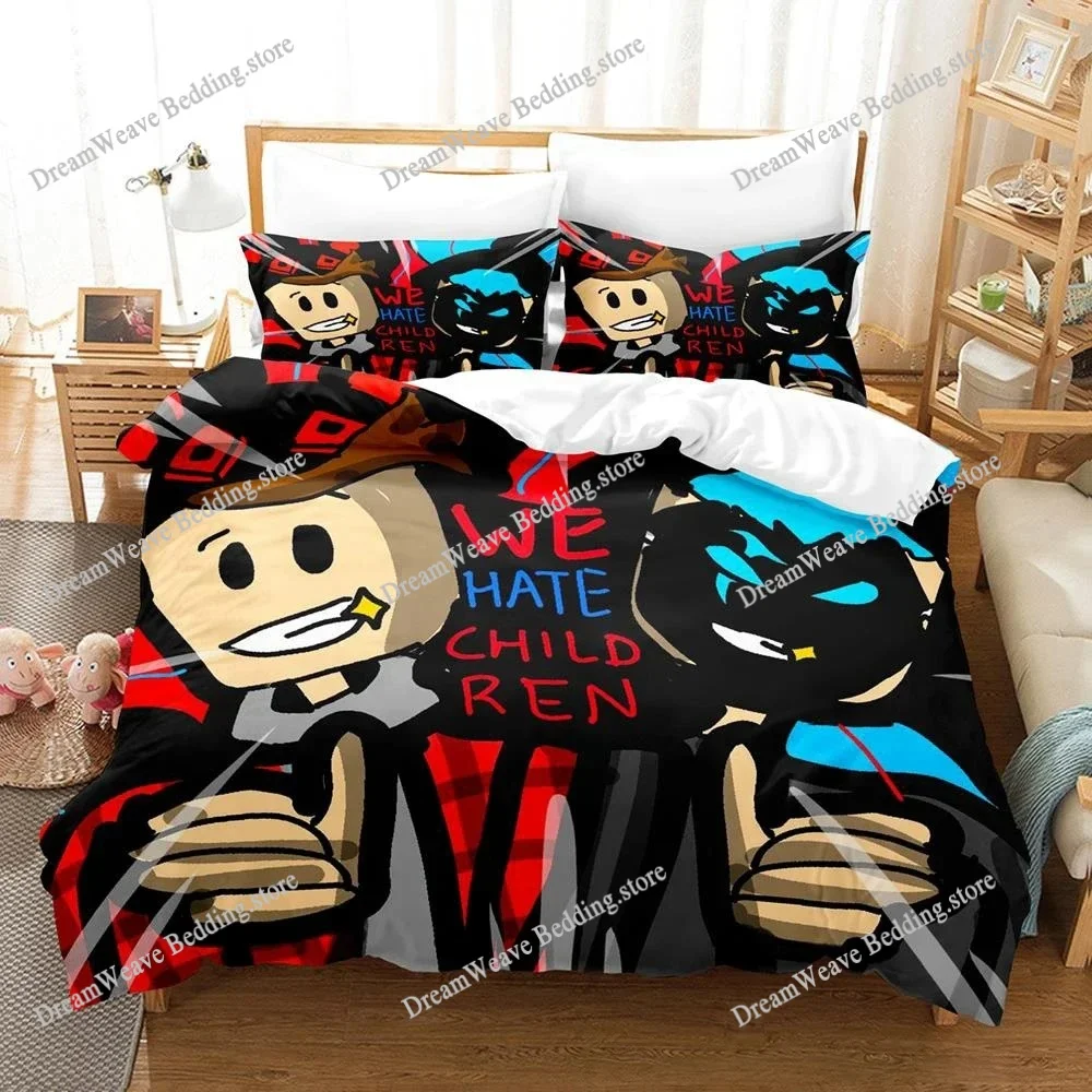 

2025 Tanqr Merch for Adults Boys Bedding Set Single Twin Full Queen King Size Duvetcover Anime Parure De Lit Duvet Cover Bed Set