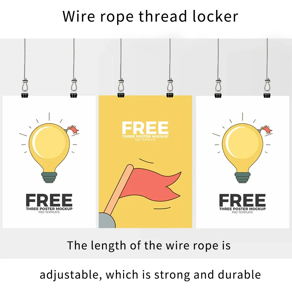 1-4mm Adjustable Stainless Steel Wire Rope Metal Suspension Clamp Used For Hanging Accessories Sling Screws Cable Fixing Tools