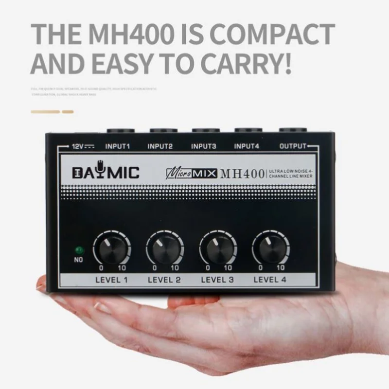 Portable Mini Turntable 12V Hifi Studios Musician Broadcasting Headphone Amplifier