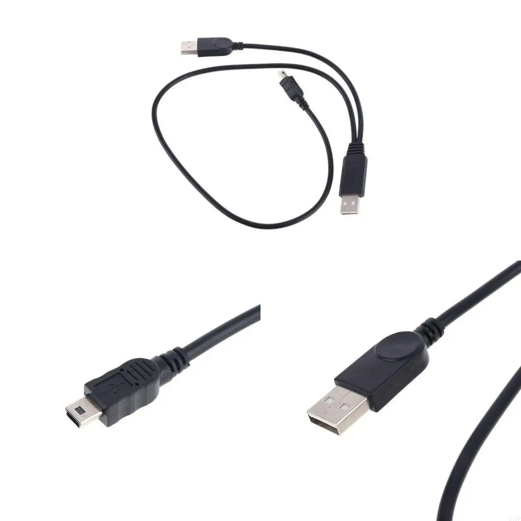 E1PF USB to Mini USB Adapter Cord for Computer Laptop Notebook External Hard Drive