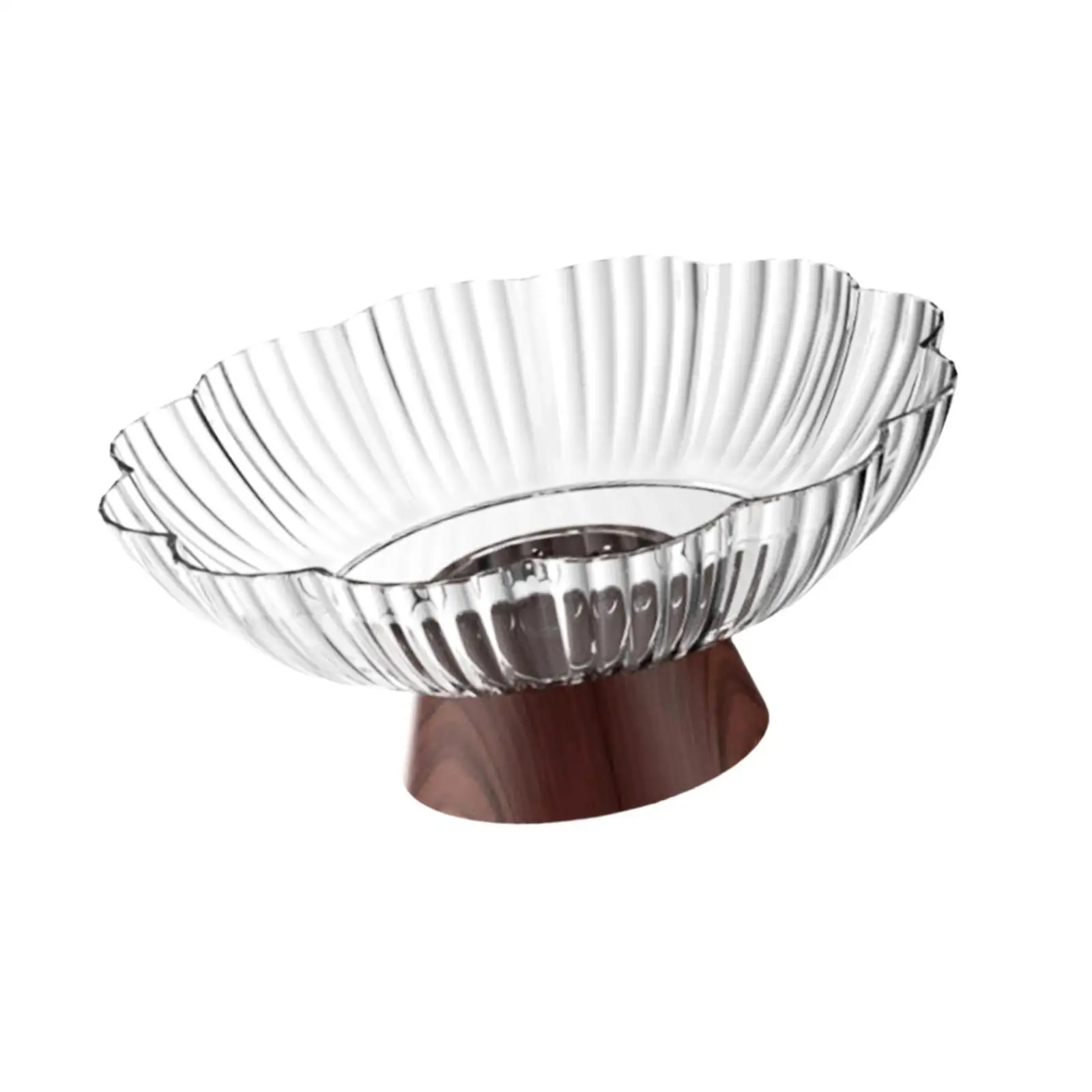 Decorative Fruit Bowl Shaped Pedestal Tray Contemporary Home Decor Table Plate for Living Room Kitchen