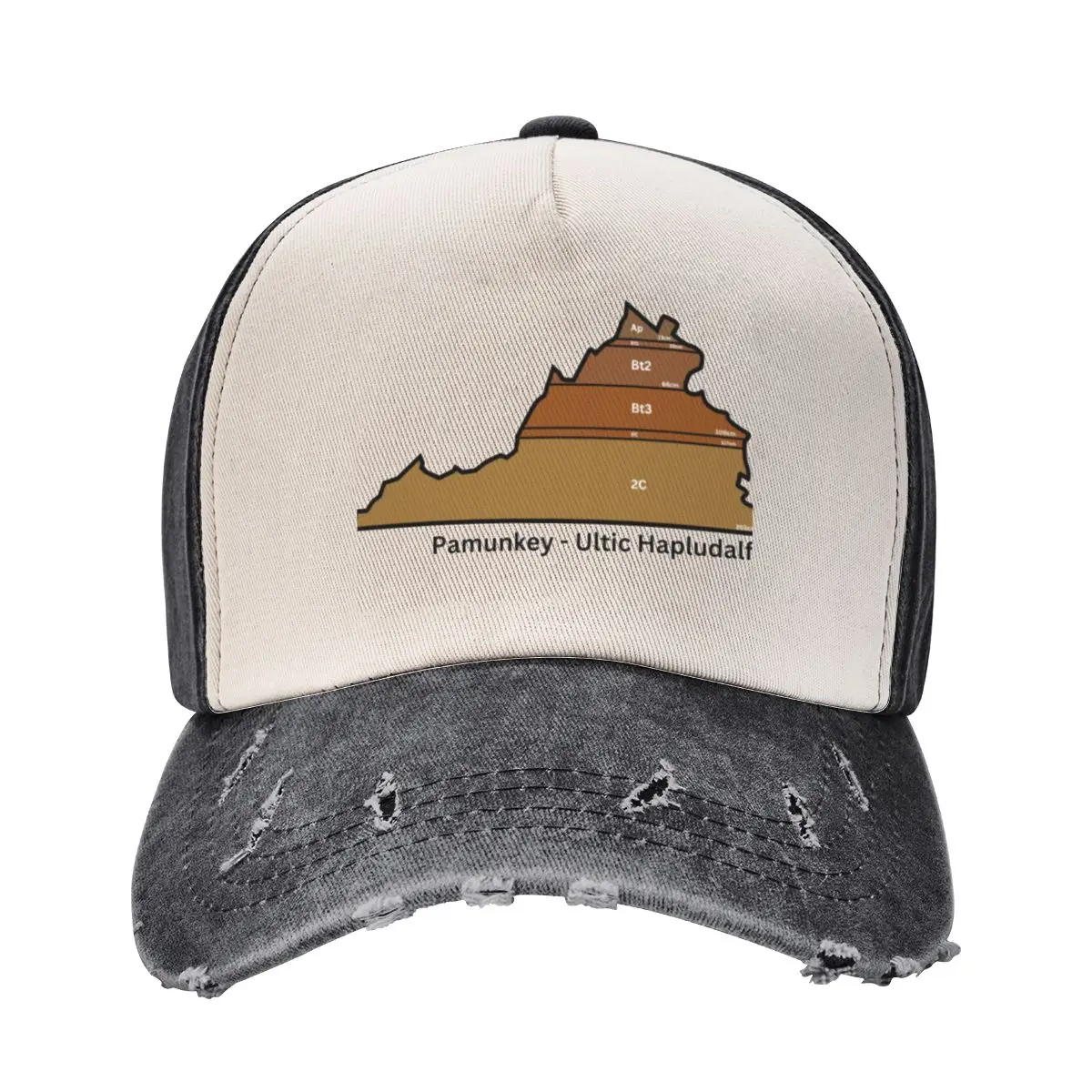 Virginia State Soil- Pamunkey Baseball Cap funny hat Big Size Hat Girl Men's