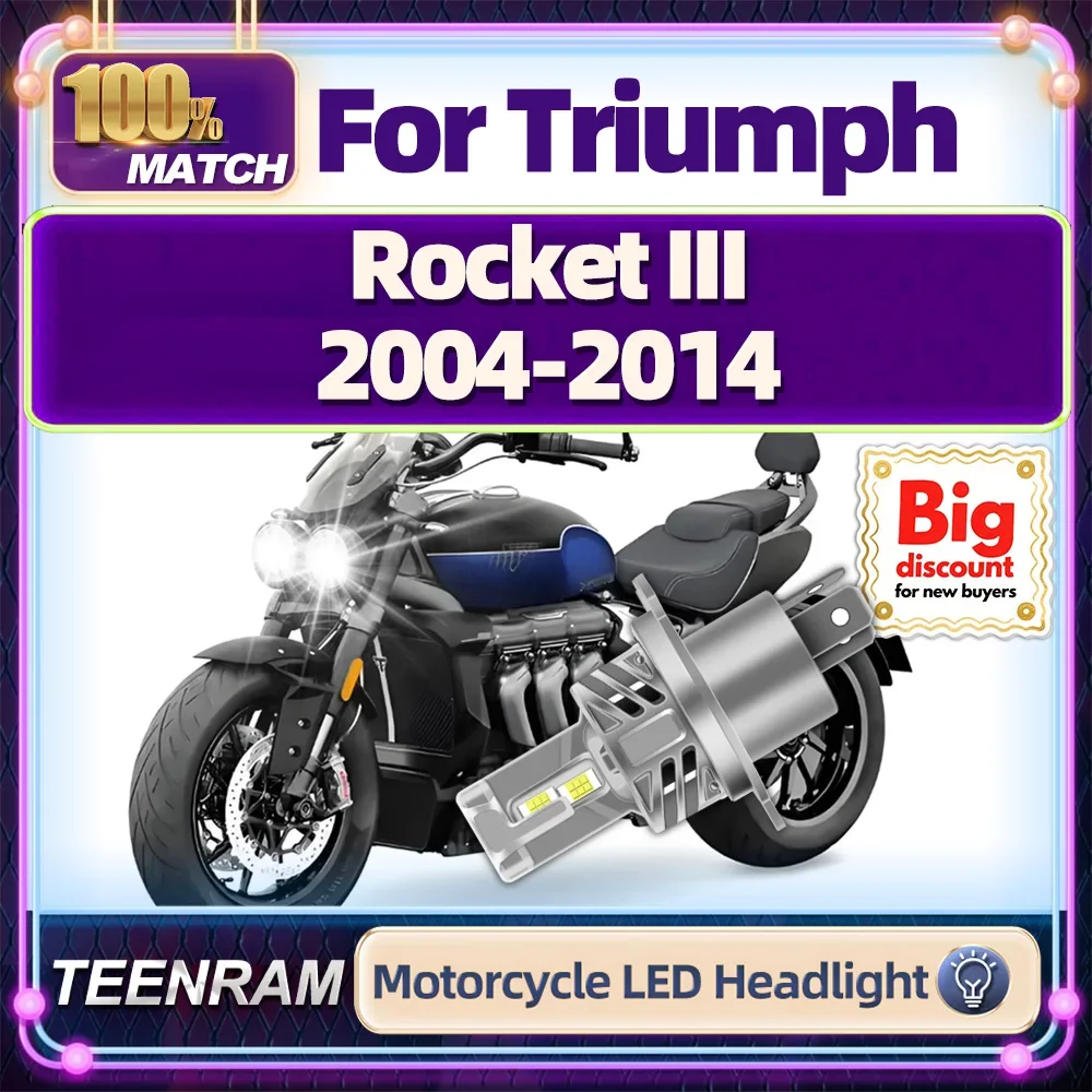 

Roadsun для Triumph Rocket III 2004 2005 2006 2007 2008-2014, светодиодная лампа для мотоцикла Hi/Lo, ампула для мотоциклетных фар