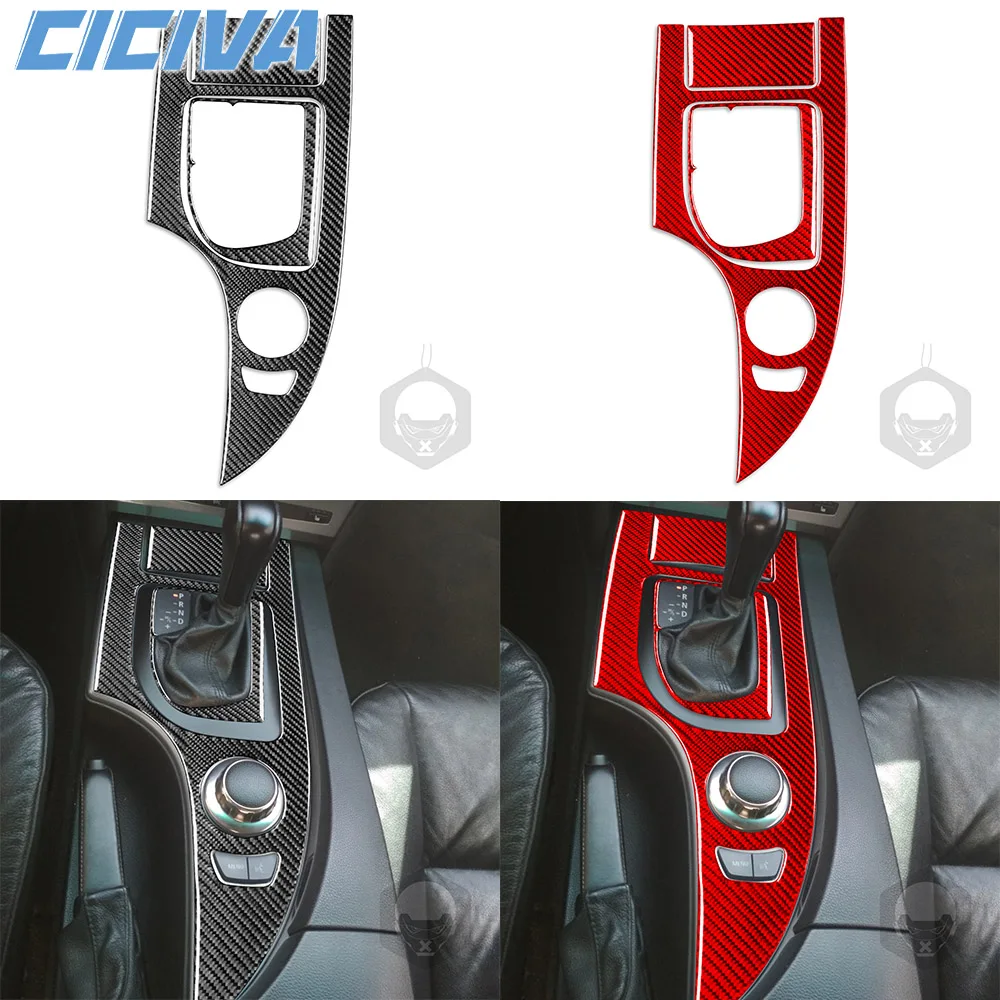 

For BMW 5 Series E60 2004-2010 Carbon Fiber Gear Shift transmission Panel Decoration Cover Car inside Trim Accessories Sticker