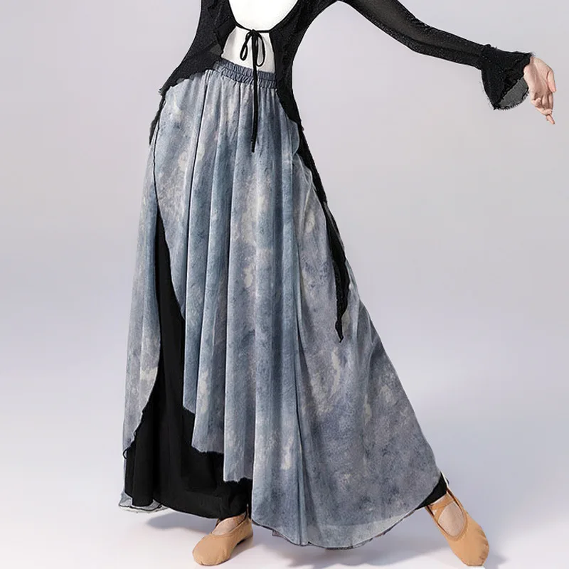 

Classical dance pants performance suit women's elegant 2025 new culottes modern dance practice clothes drape dance wide-leg