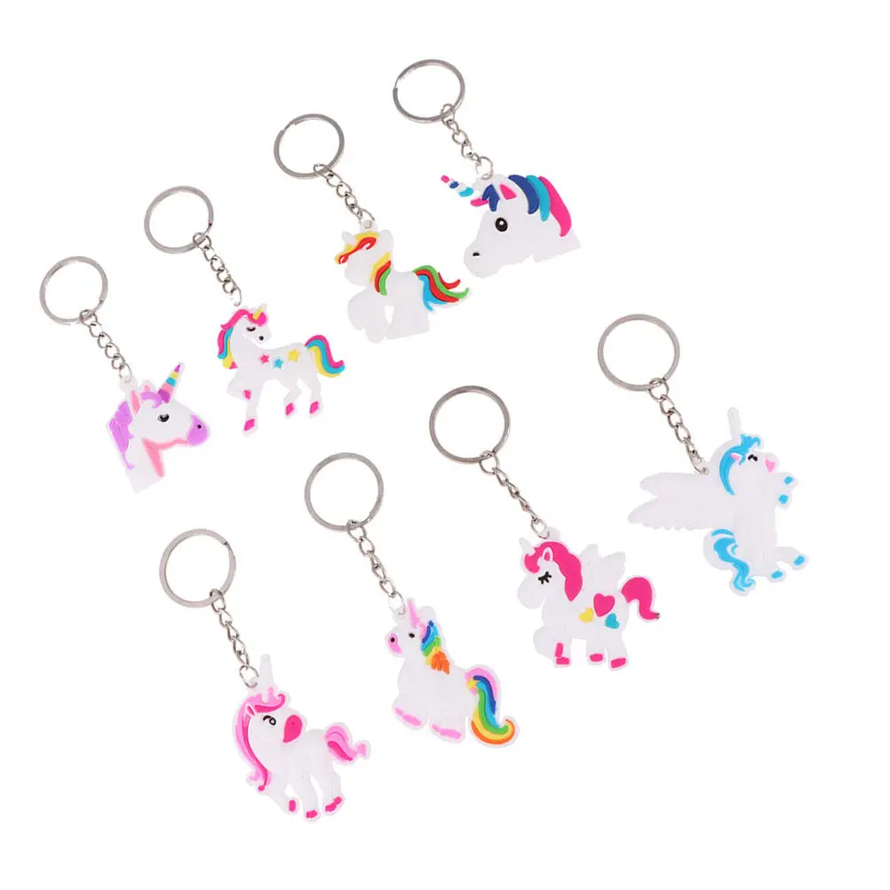 48Pcs Unicorn Key Ring Fashion Bag Pendant Keychain Decoration Perfect Gift for Friends Family Graduation