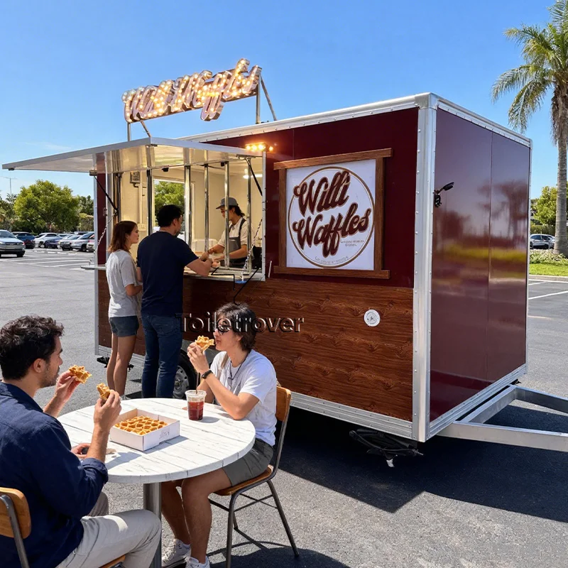 

New Design Commercial Food Truck Carts Unique Kebab Food Trailers Fully Equipped Street Mobile Food Truck Trailer for Camp