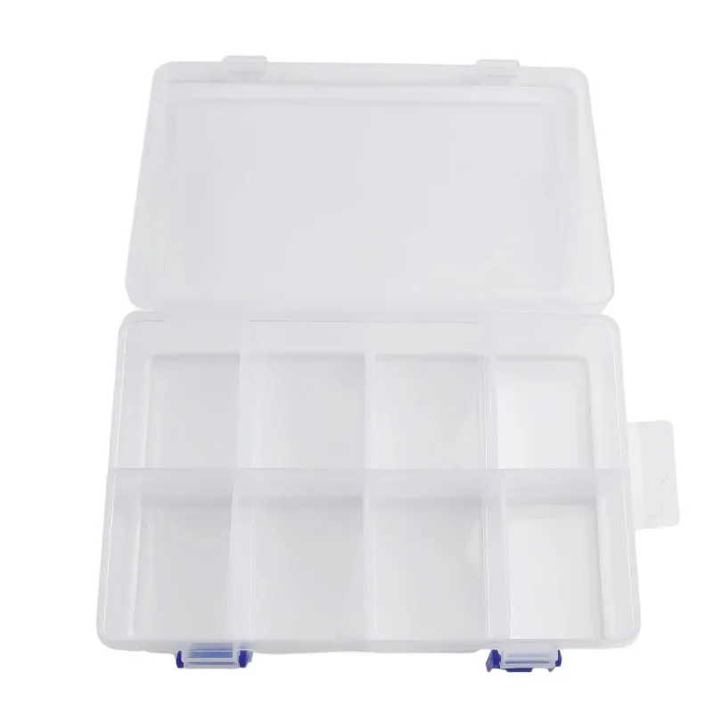 Tools Storage Box Adjustable 8Grids Compartment Plastic Storage Box Screw Holder Case Organizer 20*13.5*4.5cm Pill Hardware Tool image 6