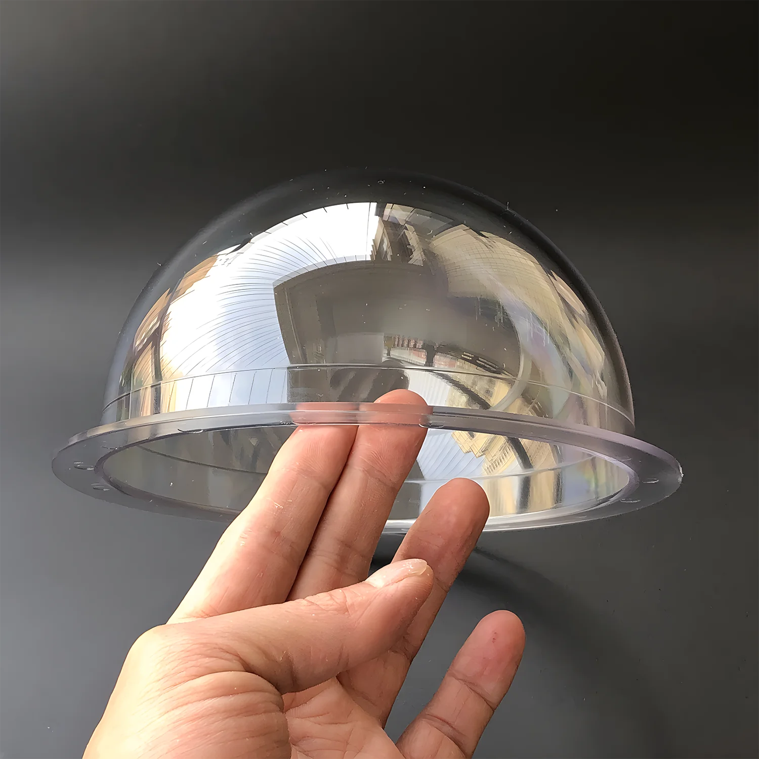 

7-дюймовый поликарбоновый прозрачный купольный чехол, оптические стеклянные сферы, корпус камеры видеонаблюдения, полусферная крышка для мониторинга 180x93,4 мм