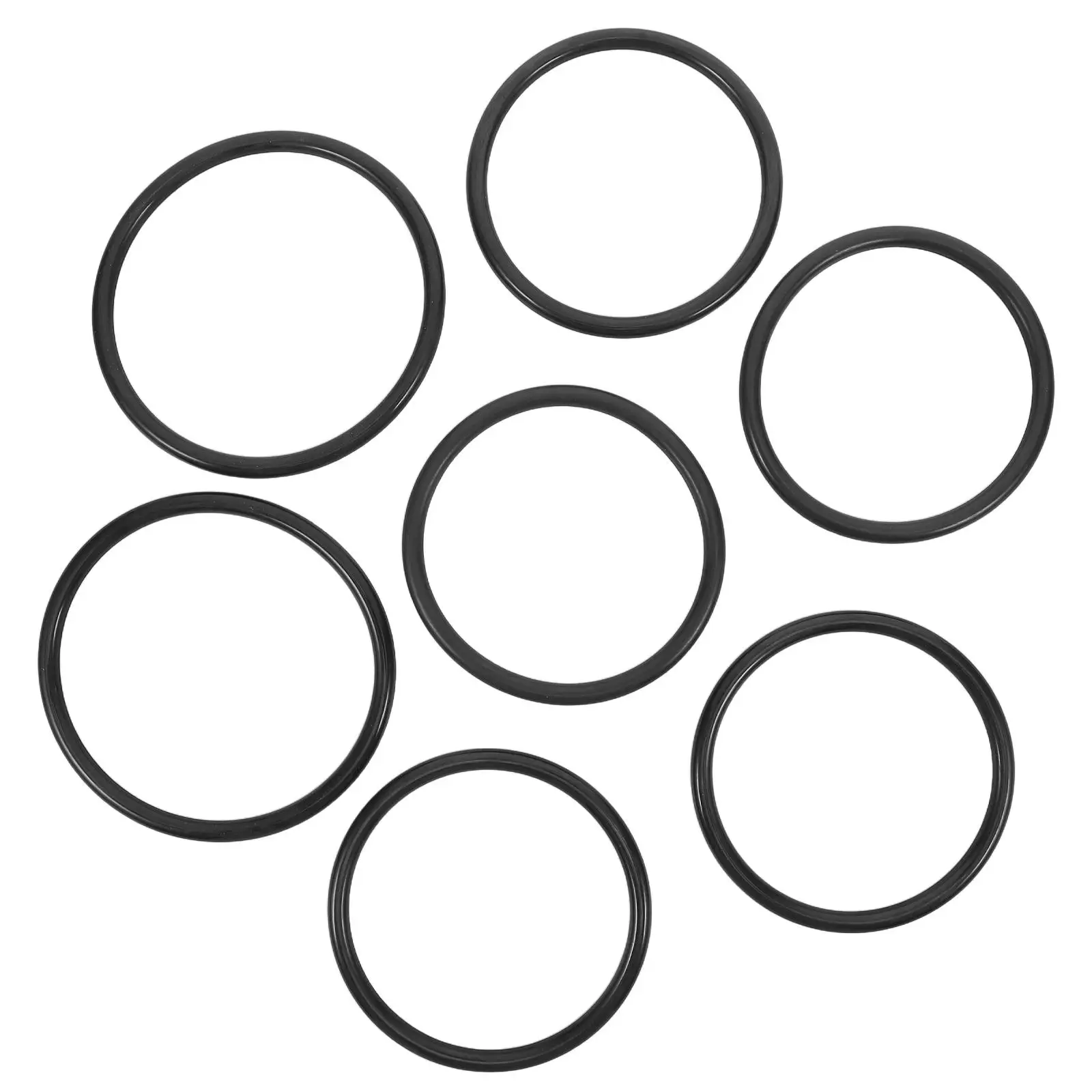 

7 Pcs Black Music Bowl Washer Rubber Holders for Crystal Singing Bowls Decor Parts Buddhism Product Sound Bowl Ring