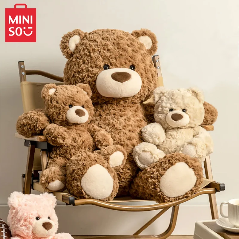 

MINISO подлинные медведи Gifford Мультфильм Плюшевая Кукла кавайный Медведь кукла Большая маленькая кукла фурия игрушка девочка подарок на день рождения