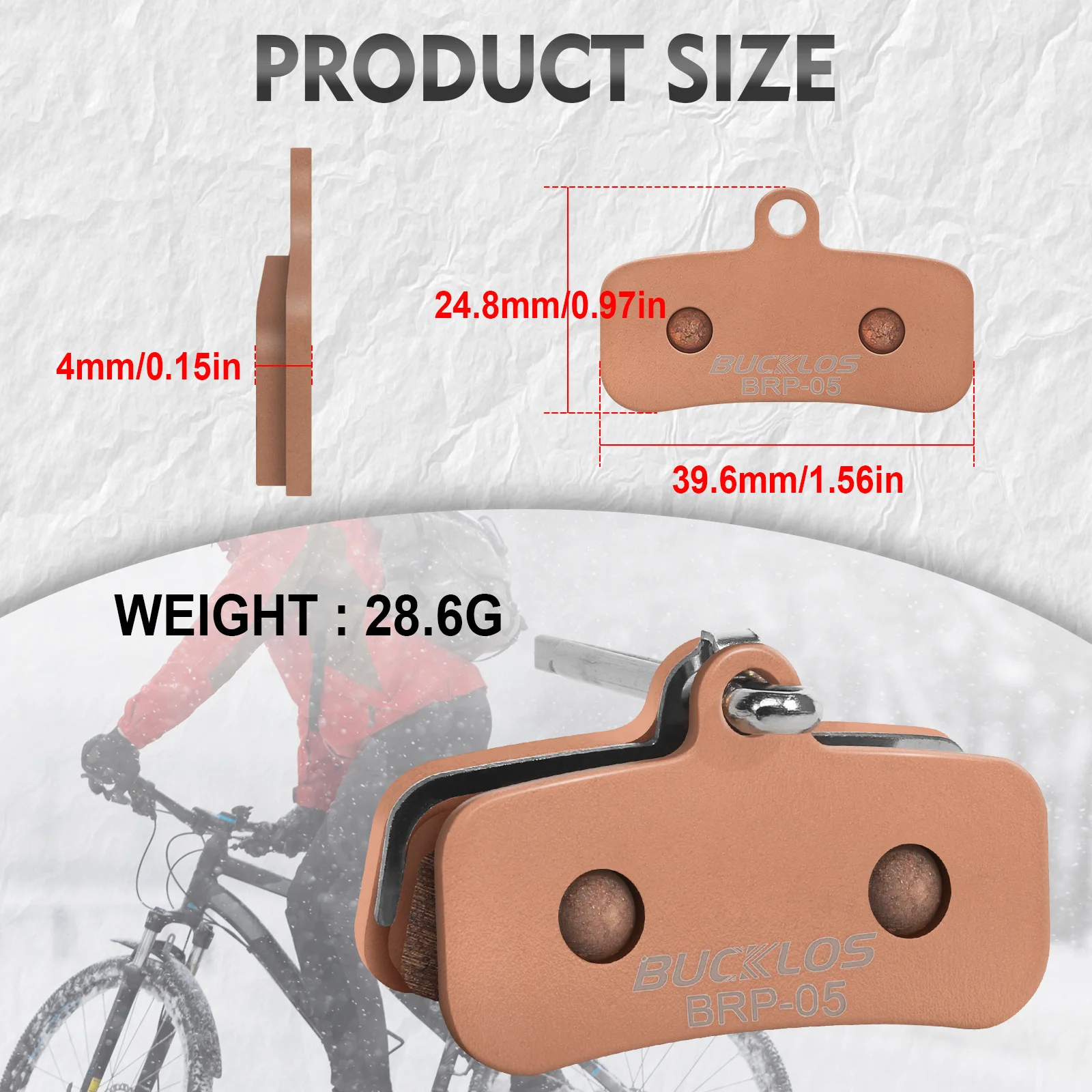 BUCKLOS Sintered-Metal Disc Brake Pads for SHIMANO D02S N03A MTB Hydarulic Brake Pad Wear-resistant Disk Brake Pads 1/2/10Pair