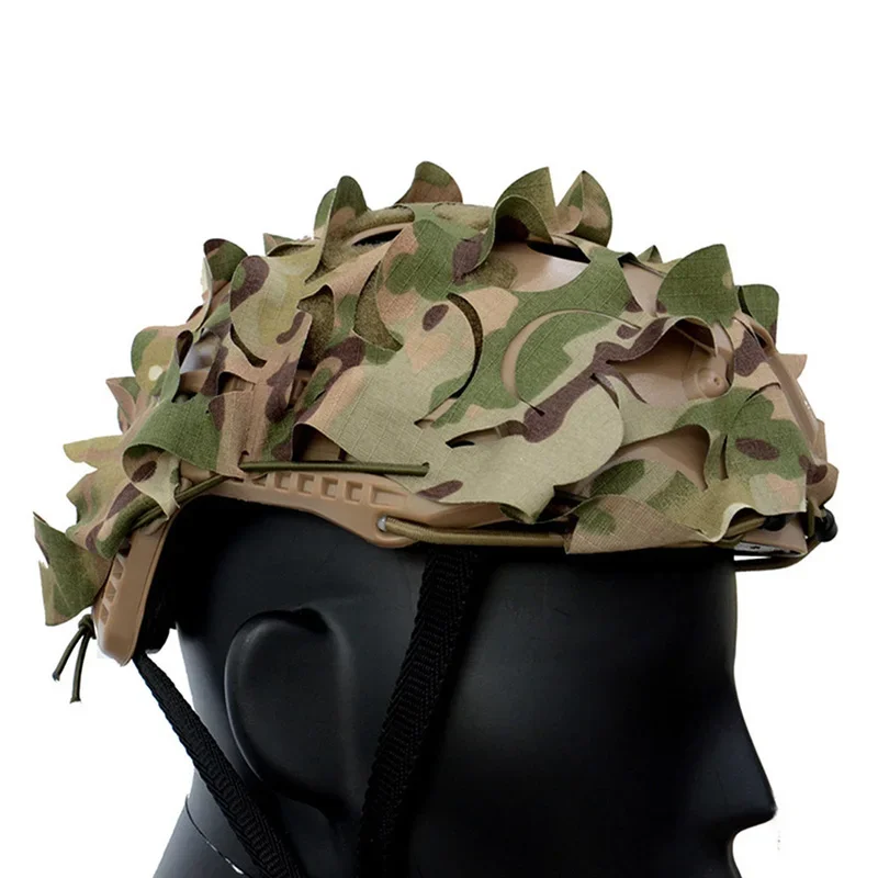 غطاء خوذة تكتيكي سريع التمويه ، رباط نايلون ، قماش كامو ، لعبة CS ، إيرسوفت ، صيد ، إكسسوارات خوذة ، 3D #2