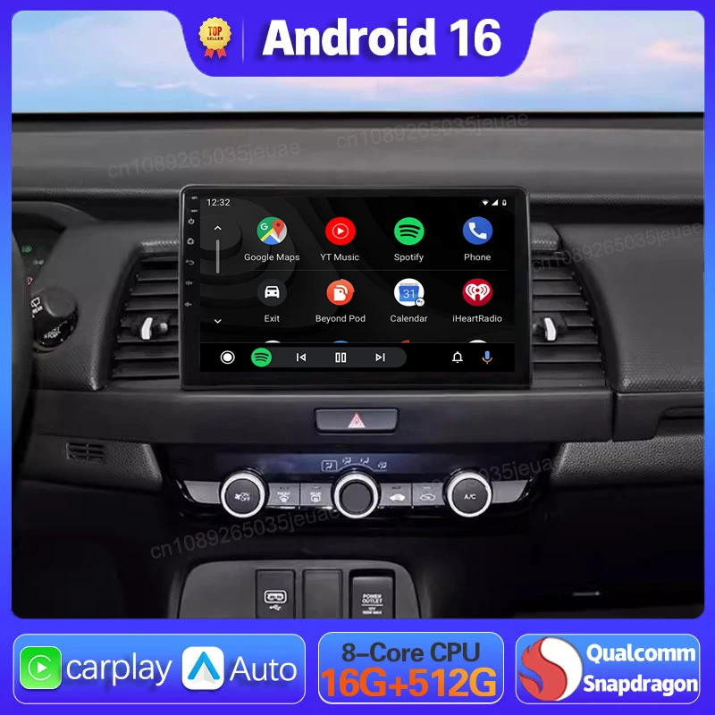 Android 16 Carplay Auto DSP For HONDA FIT JAZZ 2020 2021 2022 Car Radio GPS Player Navigation 2 Din Multimedia DVD Video Stereo