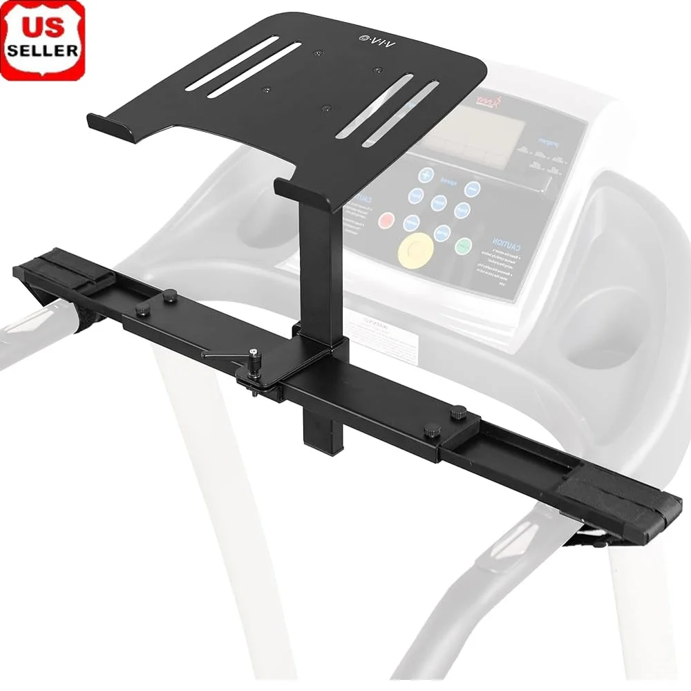 

Ergonomic Adjustable Laptop Stand Treadmill Durable Steel Construction Telescopic Support Bar 360 Degree Rotation Easy