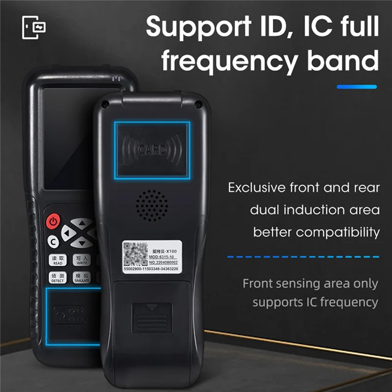 -MEOF RFID Copier With Full Decode Function Smart Card Key NFC IC ID Duplicator Reader Writer (T5577 Key UID Card)