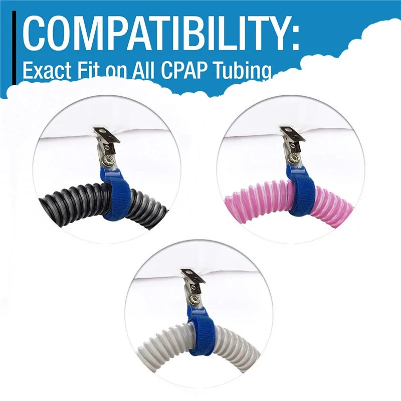 4/8/16PCS Blue CPAP Hose Holder Clip 304steel Oxygen Tube/Cannula Holder Tangle Free Tube System for Uninterrupted Sleep Therapy