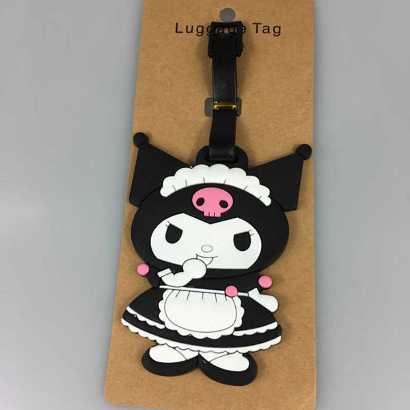 kawaii sanrio cartoon melody luggage tag cute tag kuromi twin star cinnamon dog boarding pass suitcase tag anime christmas gift