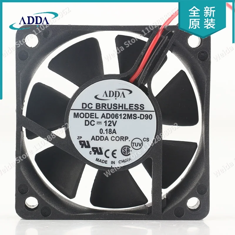 

Оригинальный бесшумный вентилятор ADDA 6015 60X60X15MM 6CM AD0612MS-D90 12V 0.18A с 2-проводным подключением для охлаждения корпуса