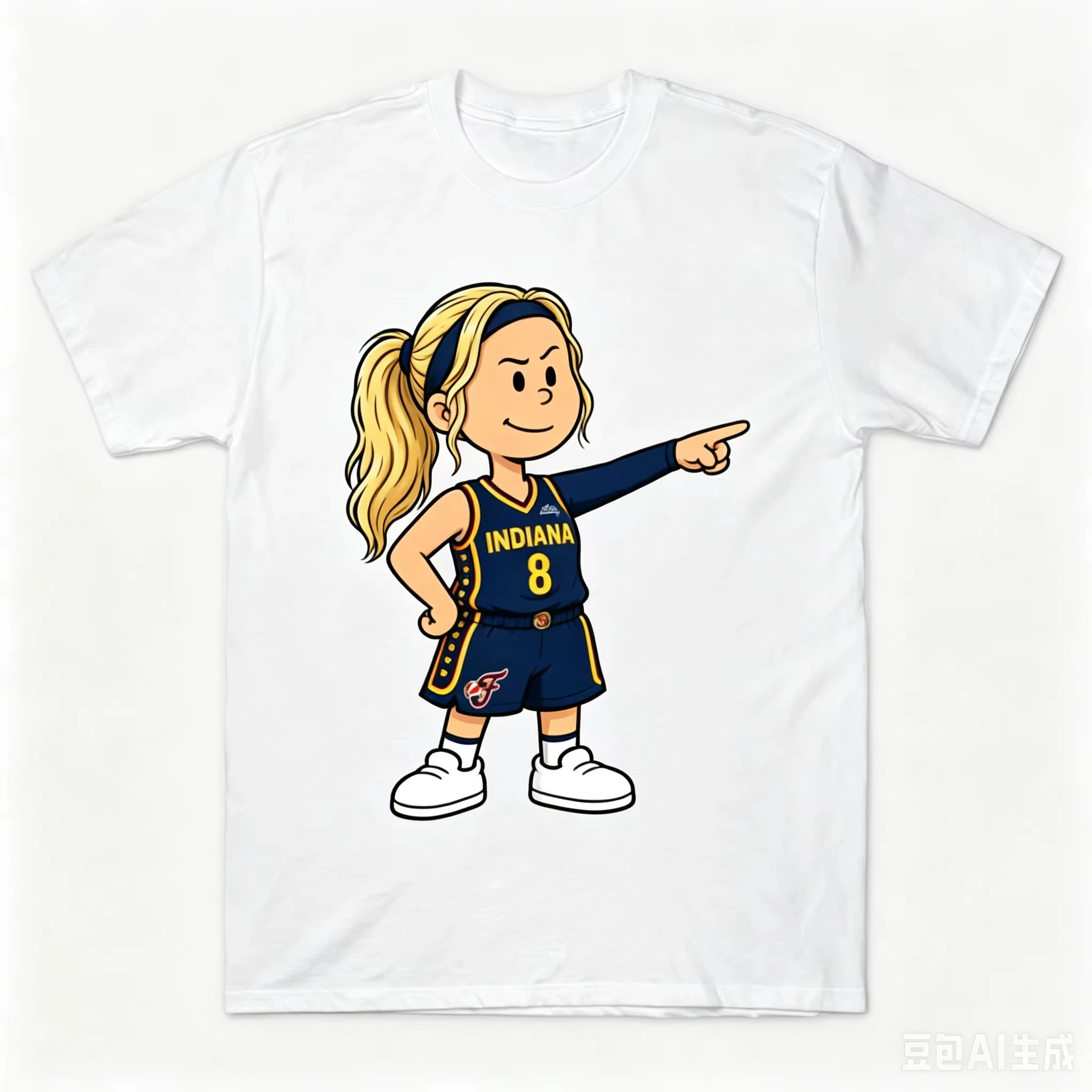 Sophie Cunningham pointing Printed 2026 Summer Merch Tshirt 100%Cotton Men's Women's Y2k Popular Oversized O-Neck Casual Tshirt