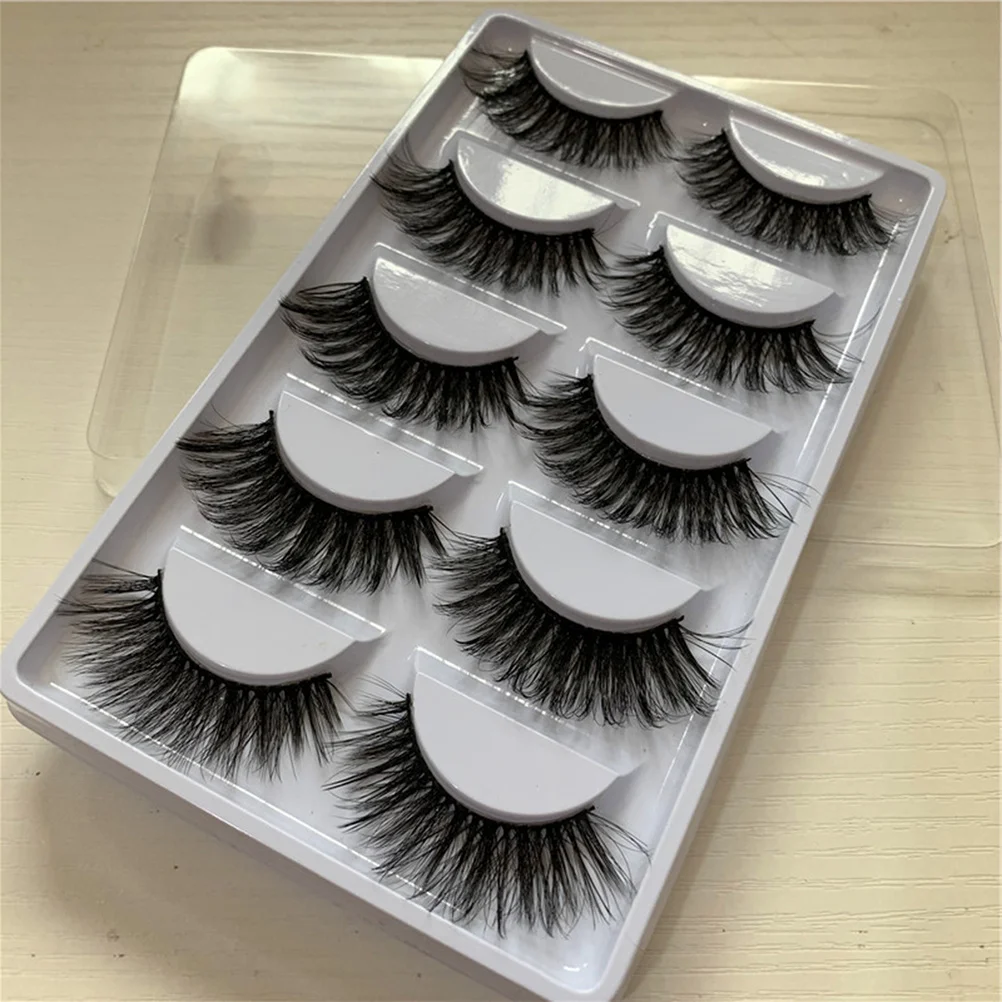 

5Pairs 3D False Eyelashes Dense Long Style Premium Synthetic Fiber Easy Apply Remove for Women Natural Look Makeup Ideal for All