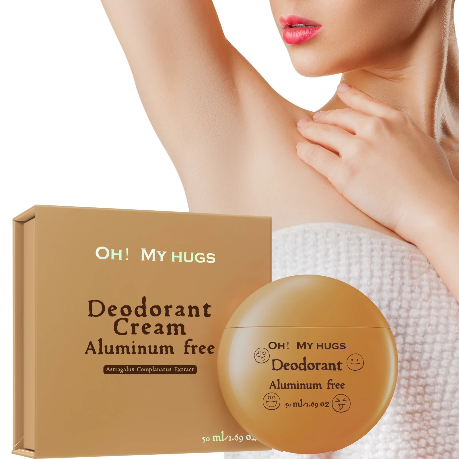 

Natural Vegan Deodorant Cream 24H Odor Control Long Lasting Scent Aluminum Free No White Residue Sweatproof Odorless