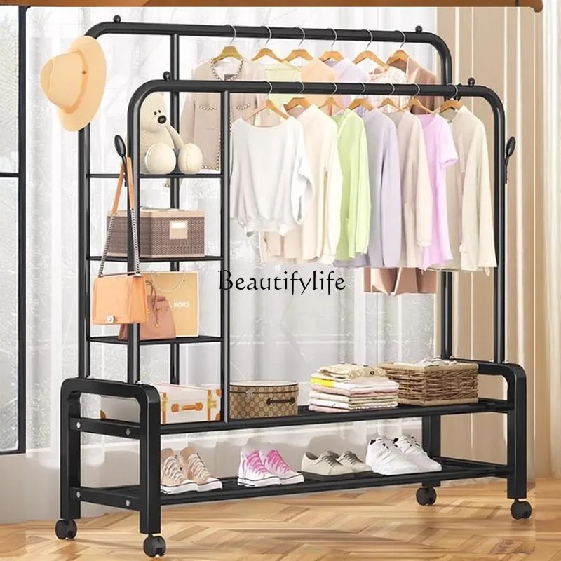 

Movable Indoor Clothes Hanger Convenient Multilayer Skirt Bathroom Clothes Drying Rack Space Saving Arara De Roupa Furniture