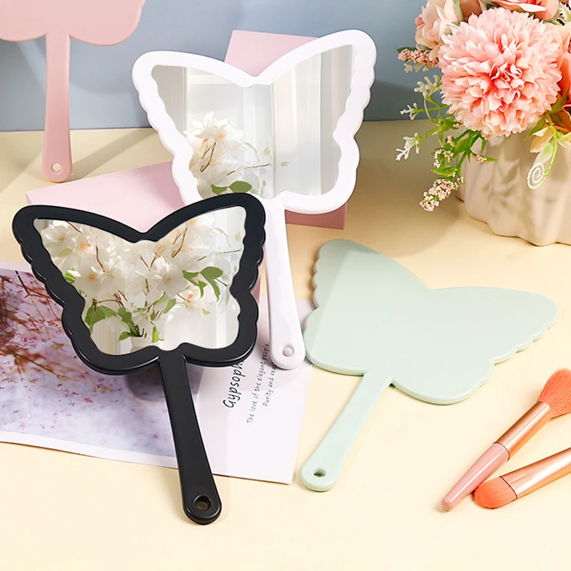 Butterfly Shaped Makeup Mirror Handheld Mirror Portable SPA Salon Compact Mirrors For Women Makeup Accessories