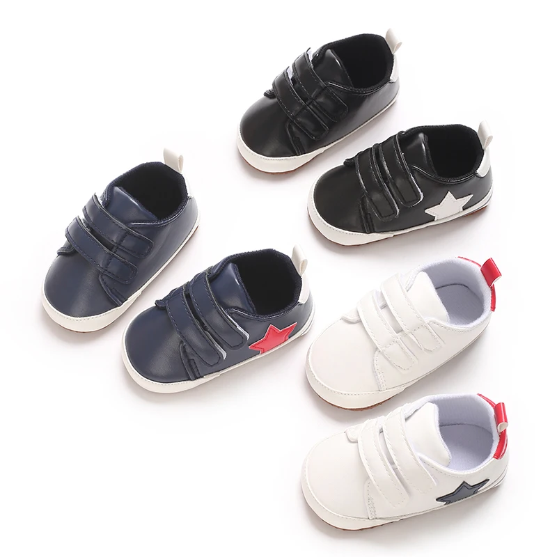 Spring and Autumn Style 0-1 Year Old Baby Sneaker Cute Star Pattern Soft Bottom Baby Sneaker Sneaker