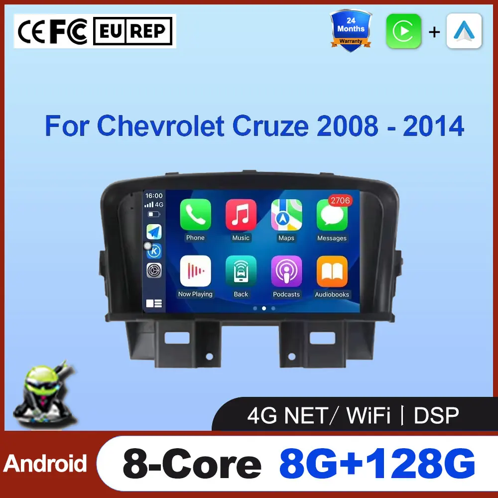

7 Inch Android Auto For Chevrolet Cruze 2008 - 2014 Car Radio Multimedia Video Player GPS Navigation Wireless Carplay BT Tools