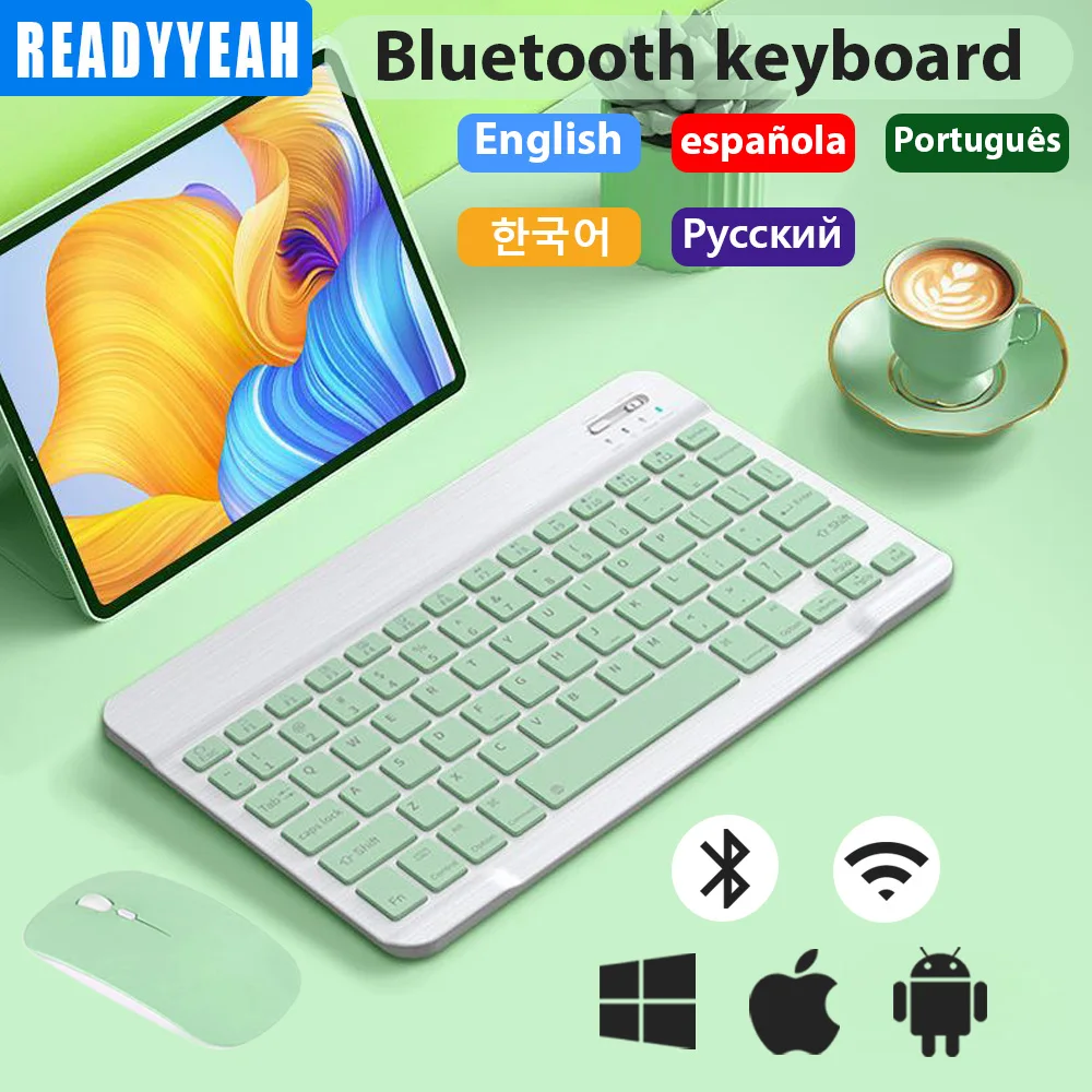 For iPad Bluetooth Mini Keyboard For Android iOS Windows Wireless Keyboard For Samsung Apple Xiaomi Tablet  Keyboard And Mouse