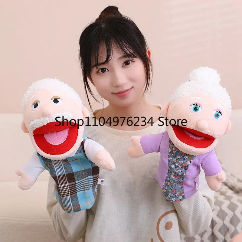 Doce família macio brinquedo de pelúcia boneca pai mãe irmão irmã cosplay boneca de pelúcia brinquedos educativos kawaii mão dedo fantoche