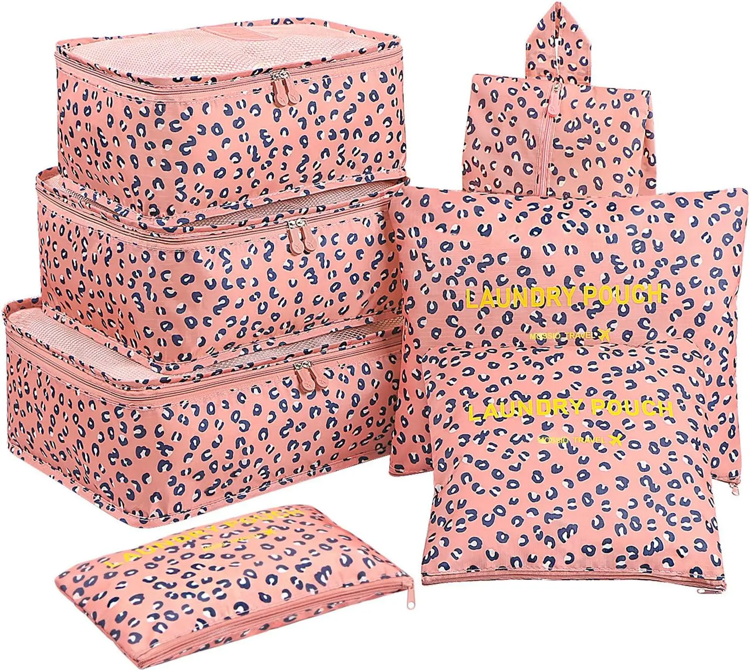 

7 Packing Cubes with Shoe Bag - Travel Carry On Luggage Organizer Set