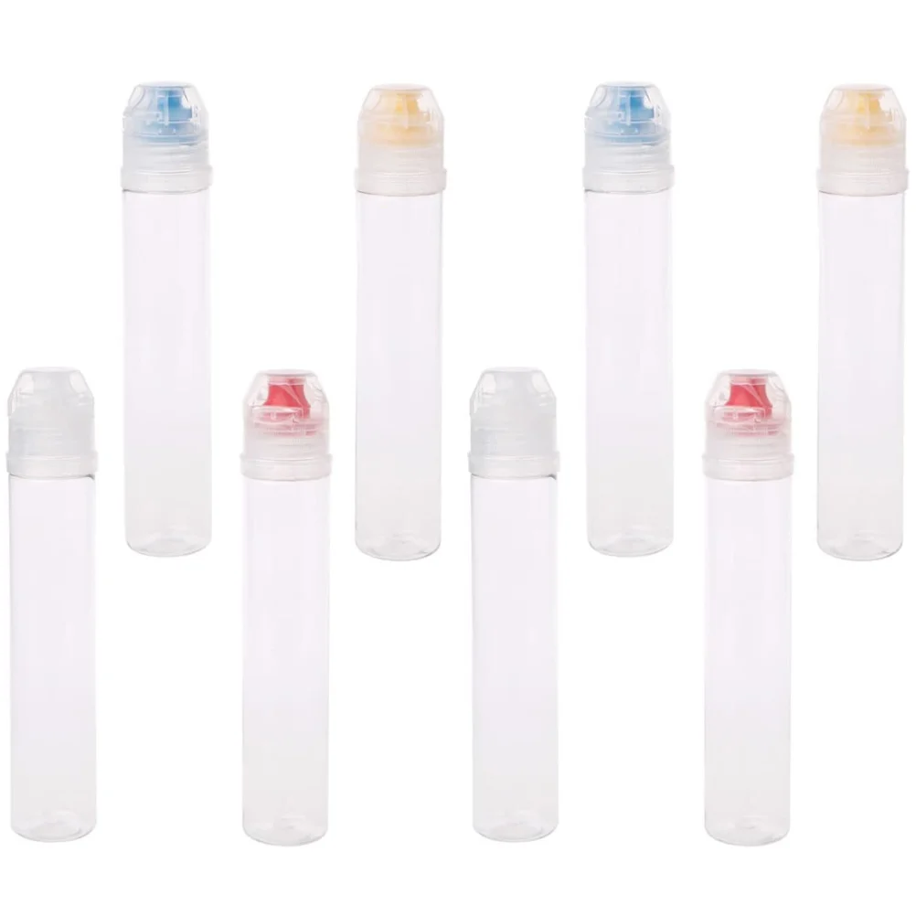 8 Pcs Small Squeeze Bottle Soy Sauce Reusable Food Ketchup Dispenser Bottles Plastic