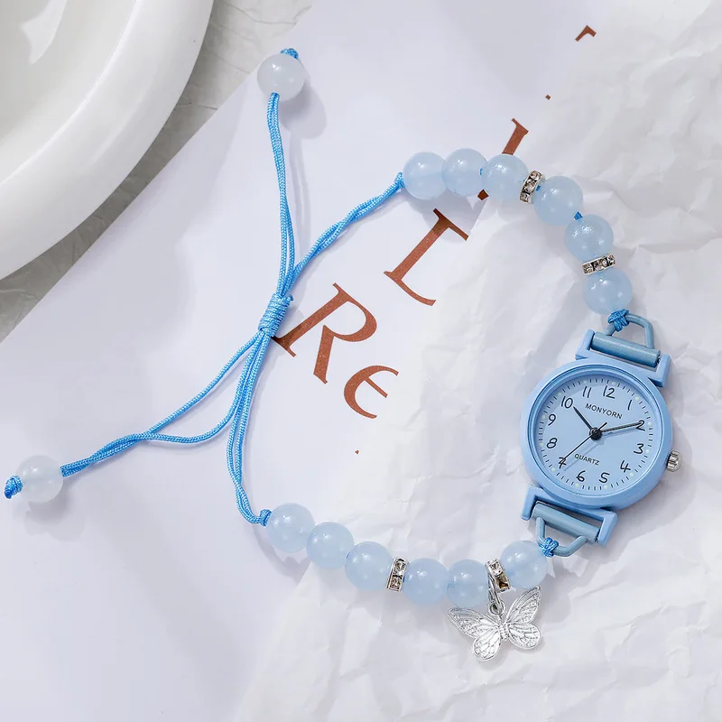 Women's Watch Butterfly Beaded Student Style Simple Fresh Quartz Watch High-End Trendy Design Ladies Watch Daily Wear Girl Gifts view 5