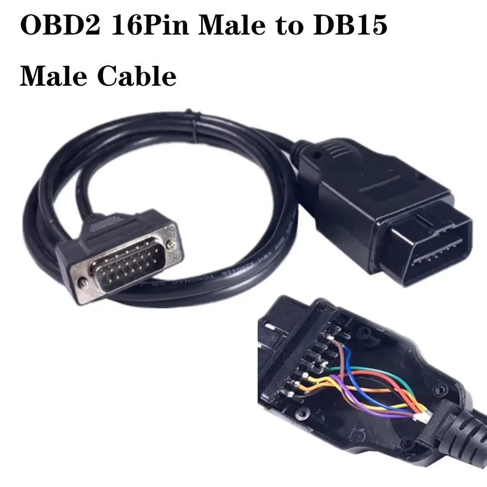 

Автомобильный удлинительный кабель длиной 1,5 м OBD 2 OBD2 «папа» к DB15 «папа» OBDII OBD II Кабель Лидер продаж