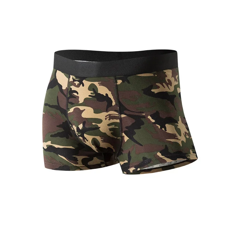 Brand Camouflage Sexy Underwear Men Military Mens Cotton Boxer mutandine XXXL grigio Boxer Shorts pacchetto confortevole Mutande Uomo nuovo