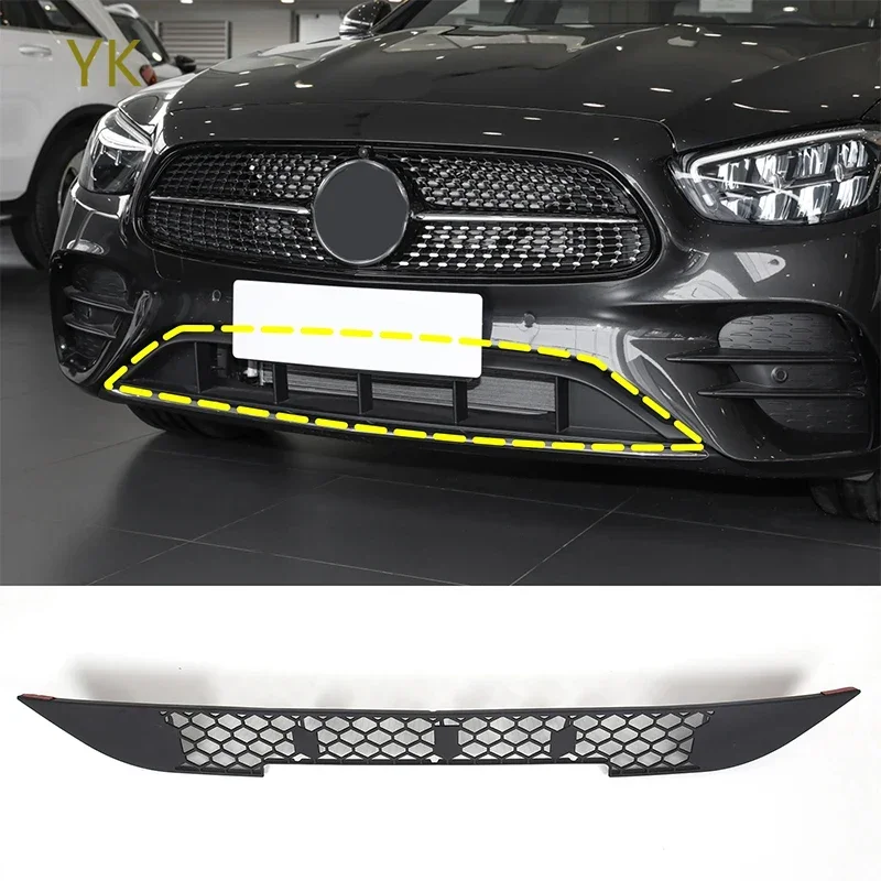 

YK For Mercedes Benz C E Class Sport W206 W213 2021-2023 Black Car Front Bumper Insect Net Cover Trim Car Accessories