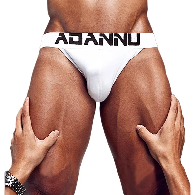 

Модное, мужское простое, хлопковое нижнее белье, удобные и дышащие однотонные мужские трусы с высокой вилкой AD214