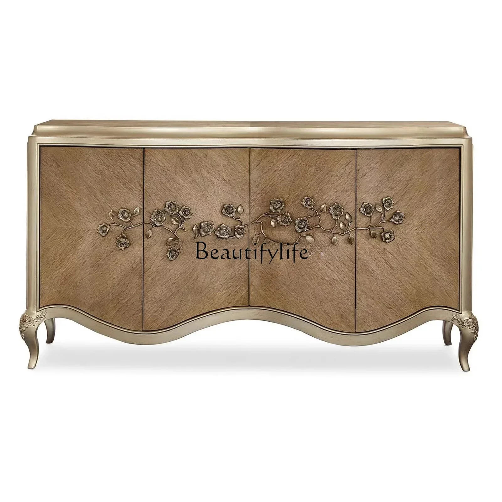 

146American light luxury carved exquisite side cabinets, dishes, storage cabinets, restaurants, hotels can be customized