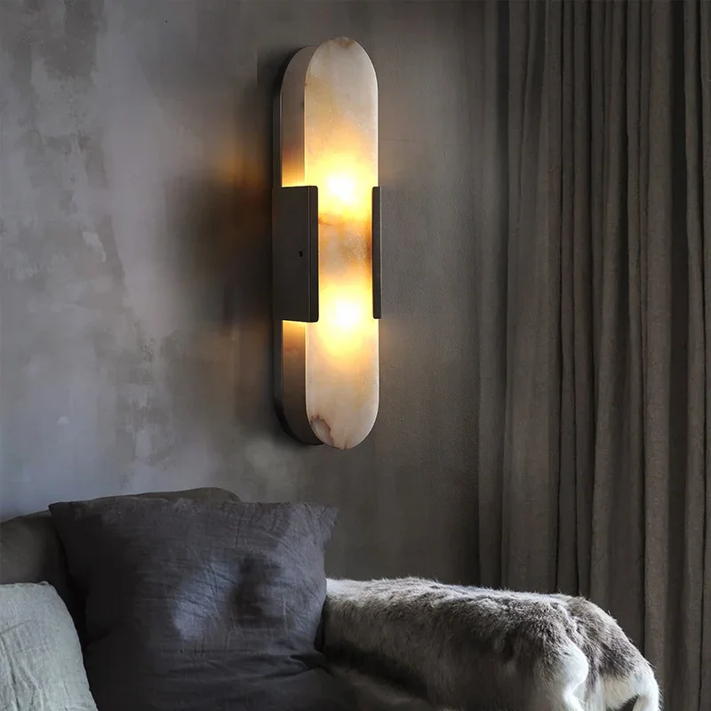 Modern White Alabaster Living Room Hotel Villa Bedroom Bedside Garden Luxury Led Creative Minimalist