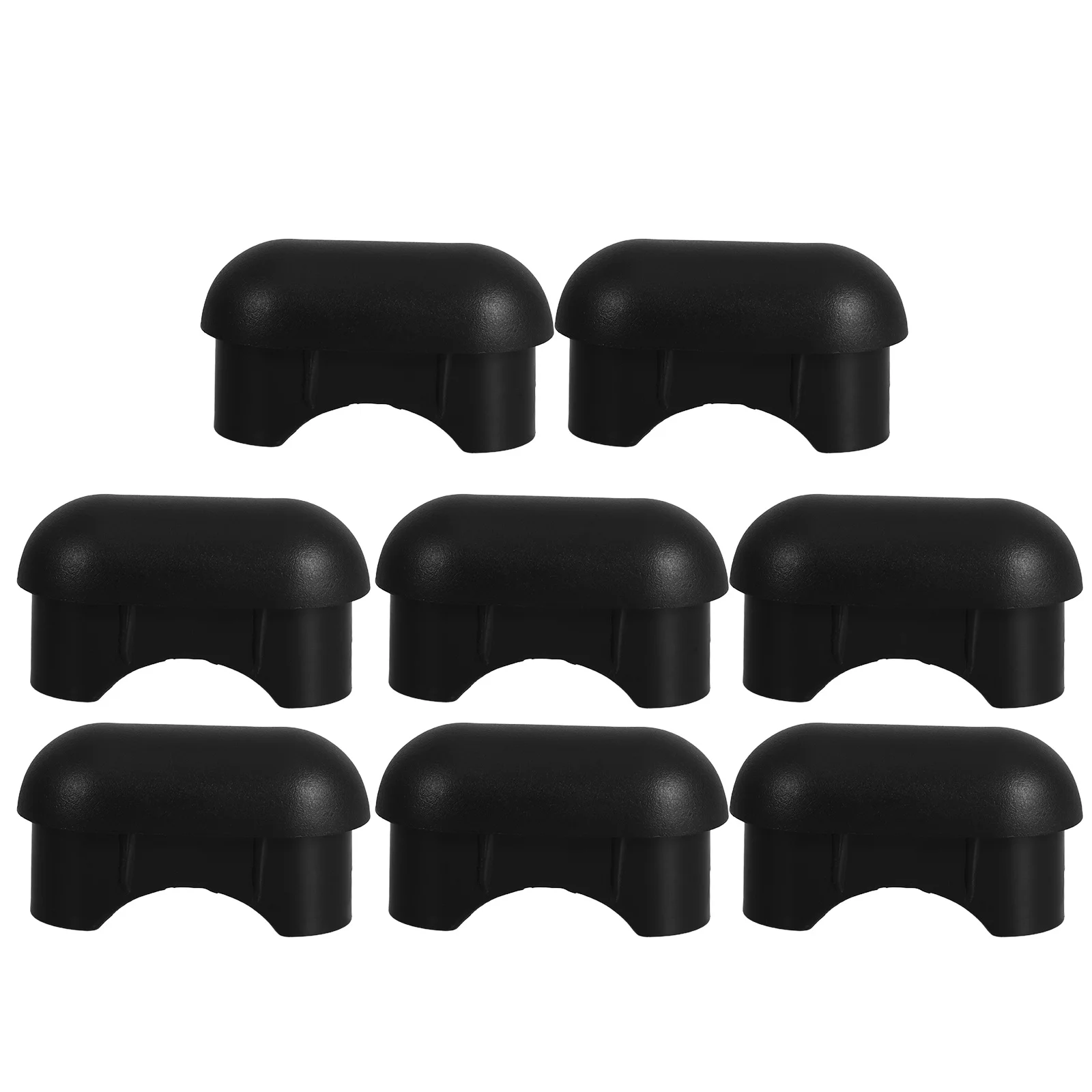 

8pcs Plastic End Caps For Steel Tube Inner Plug Fitness Equipment Durable Tubing Covers Universal Fit Smooth Finish