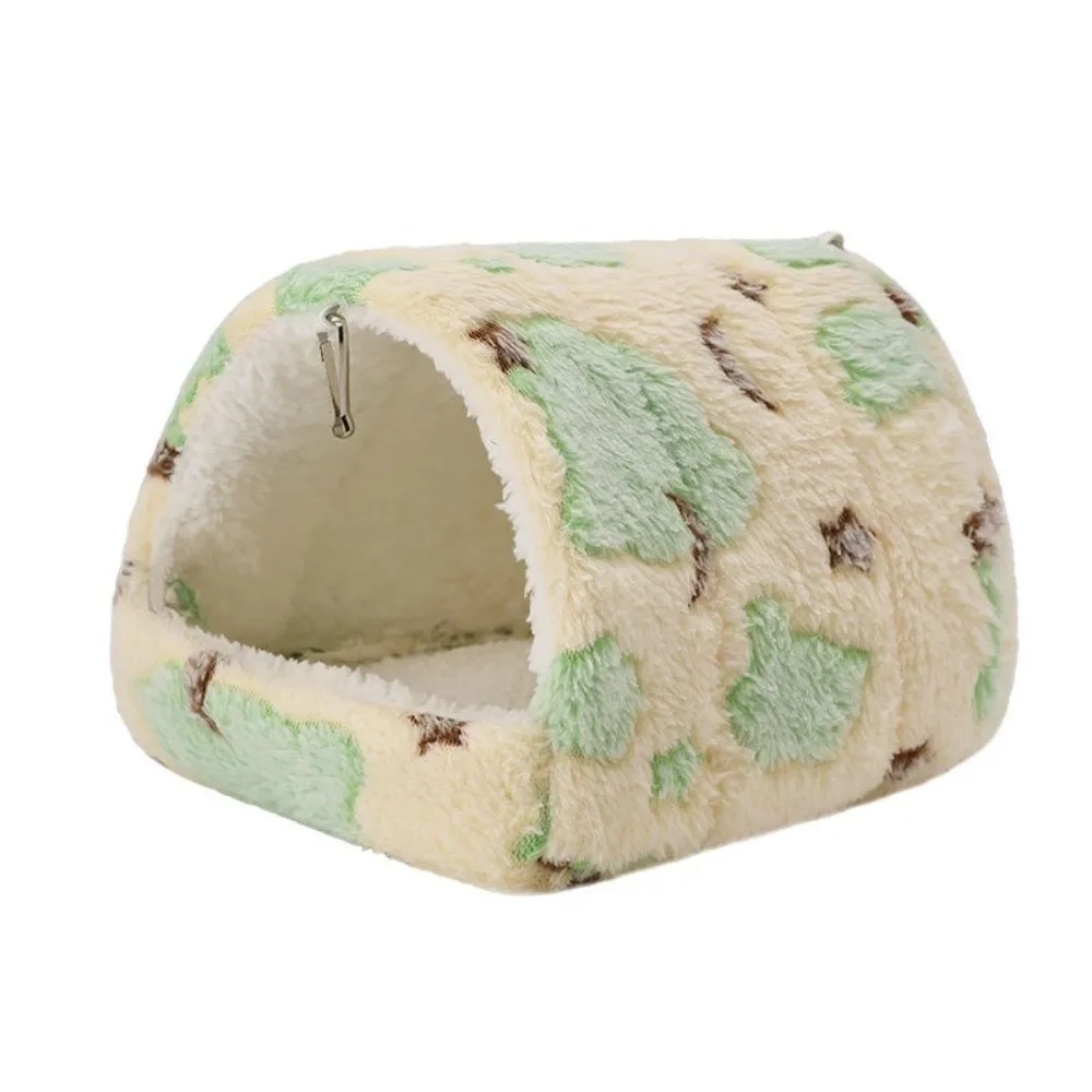 Neues hängendes Plüsch-Papageiennest, warme Baumwolle, großes Fassungsvermögen, gefüllte Vogelhütte, weiches Zelt-Design, Meerschweinchen-Nest für den Winter. – Detail 9