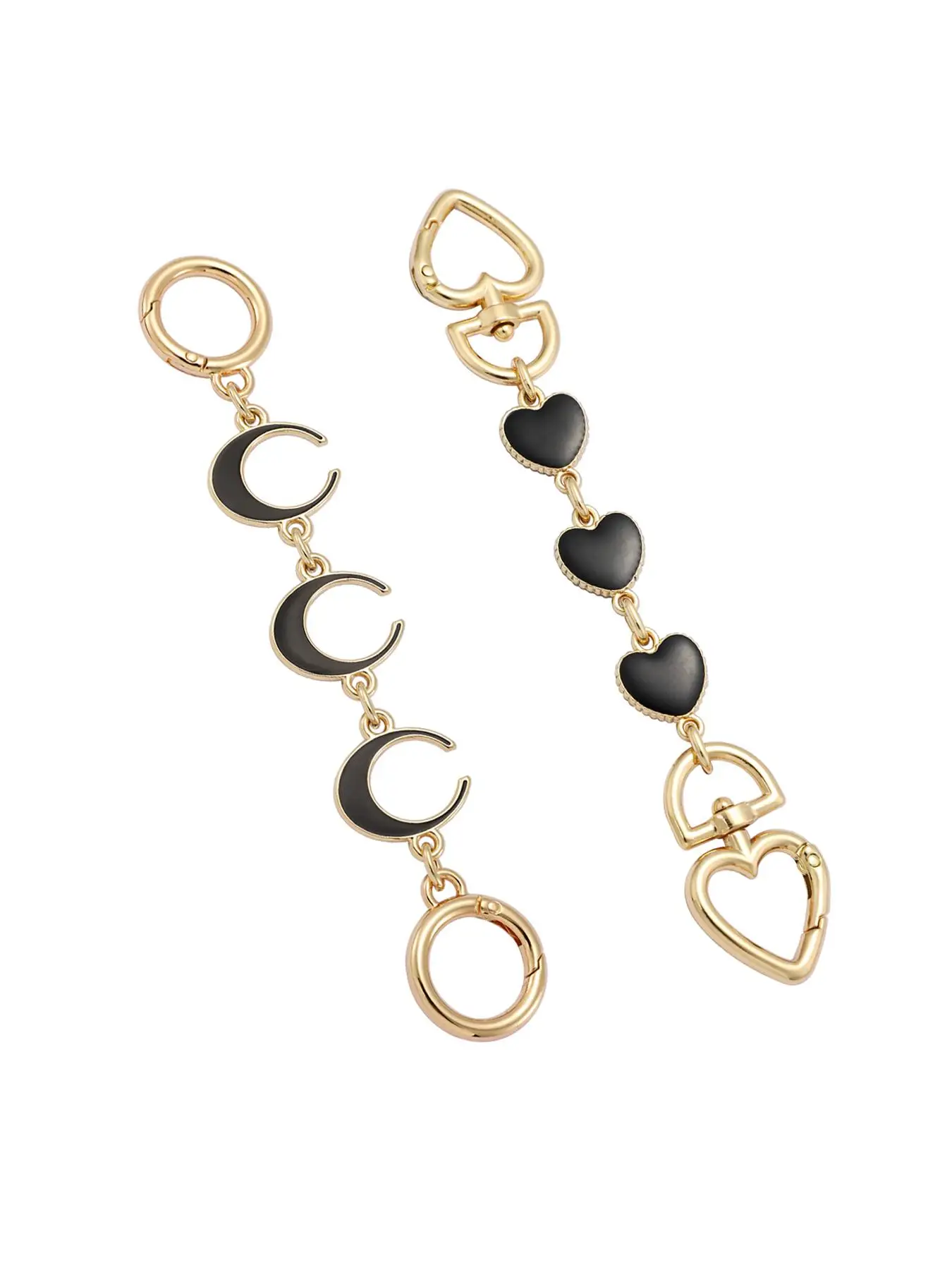 2PCS Purse Chain Extender Bag Extender Chain Purse Strap Extenders for Handbags Crossbody Bag Charms Accessories