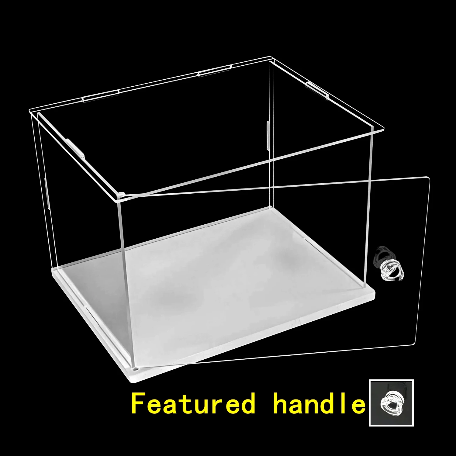 Acryl-Vitrine in 200 Größen Erhältlich, mit Griff zum Öffnen, Schön, Staubdicht und Praktisch für die Aufbewahrung