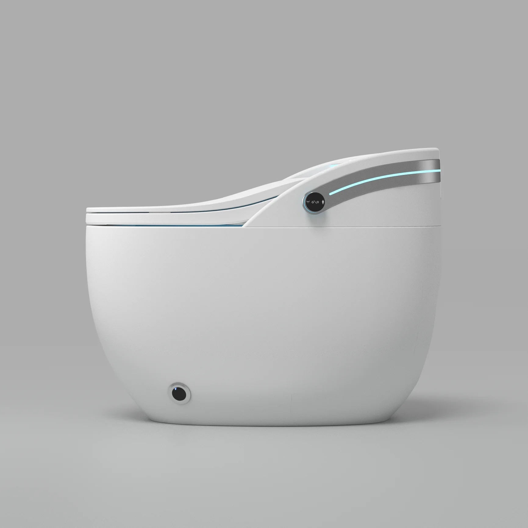 Cuvette de toilette intelligente à chasse automatique, bidet électrique, cuvette de lavage, toilette intelligente automatique, 1 pièce, rond, nouveau design, 2023