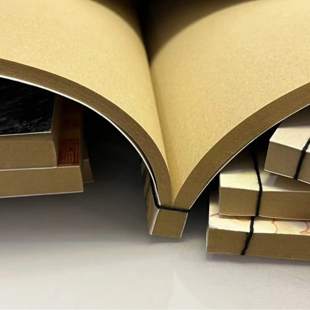 Flower Student Diary Notepad Bamboo Chrysanthemum Chinese Style Line Notepad 80Sheets Stationery Blank Page Notebook