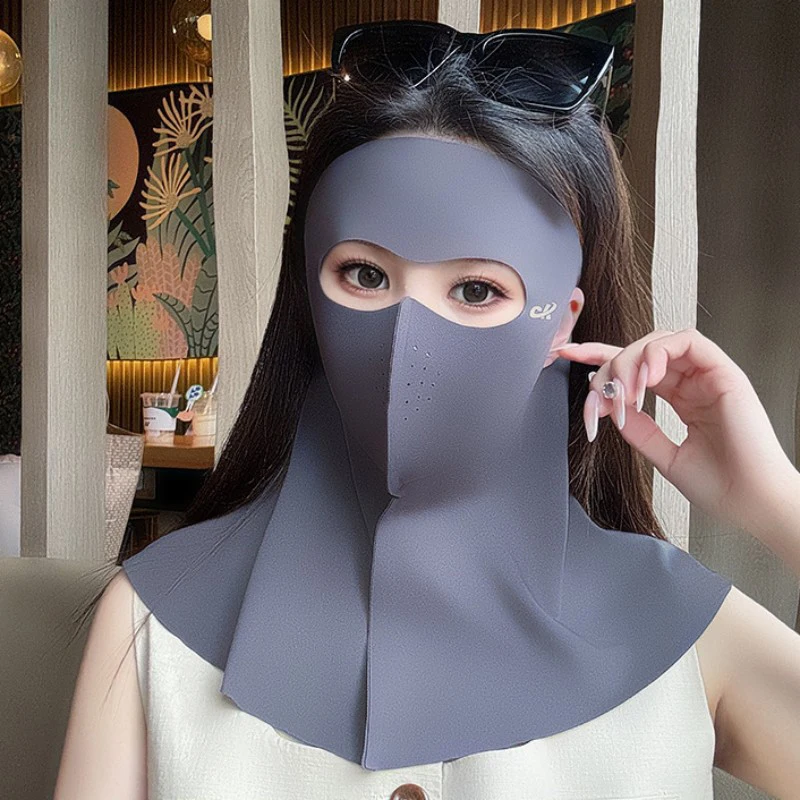 Anti-Ultraviolet Full Face Neck Guard Mask Breathable Thin Full Face Protection UPF50+ Sunscreen Face Mask